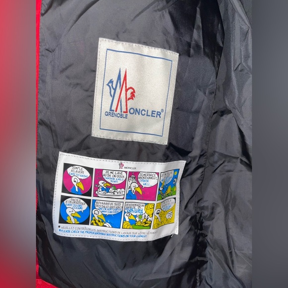 Moncler Pure Goose Down hooded puffer Children's jacket coat size 10 Red - Picture 4 of 9